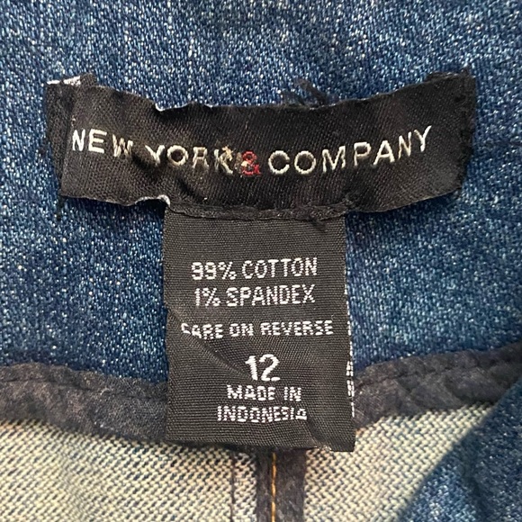 Vintage 90s Y2K Blue Denim Women's Blazer Jacket, Grunge Downtown Girl, Fall - Picture 3 of 7